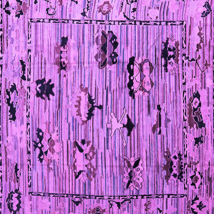 Square Machine Washable Abstract Purple Modern Area Rugs, wshabs5119pur