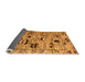 Sideview of Abstract Orange Modern Rug, abs5119org