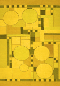 Abstract Yellow Modern Rug, abs511yw