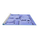 Sideview of Machine Washable Abstract Blue Modern Rug, wshabs511blu