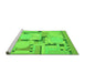 Sideview of Machine Washable Abstract Green Modern Area Rugs, wshabs511grn