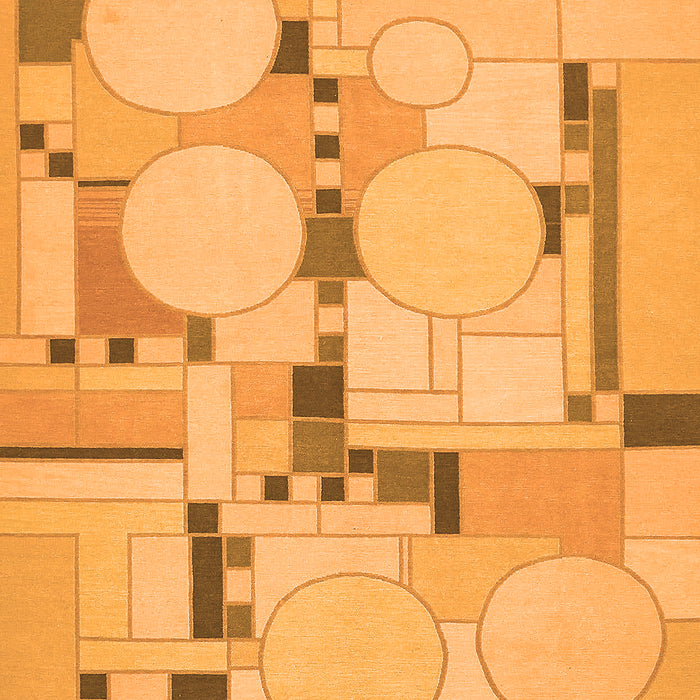 Machine Washable Abstract Orange Modern Area Rugs, wshabs511org