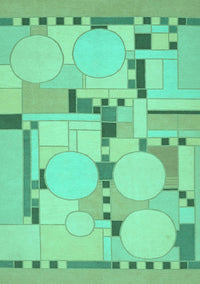 Abstract Turquoise Modern Rug, abs511turq