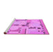 Sideview of Machine Washable Abstract Purple Modern Area Rugs, wshabs511pur