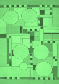 Abstract Emerald Green Modern Rug, abs511emgrn