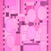 Square Abstract Pink Modern Rug, abs511pnk