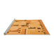 Sideview of Machine Washable Abstract Orange Modern Area Rugs, wshabs511org