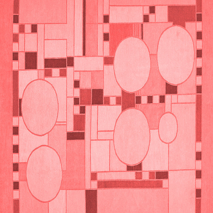 Abstract Red Modern Rug, abs511red