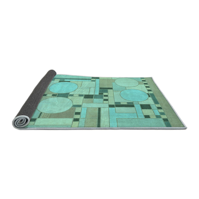 Sideview of Abstract Light Blue Modern Rug, abs511lblu