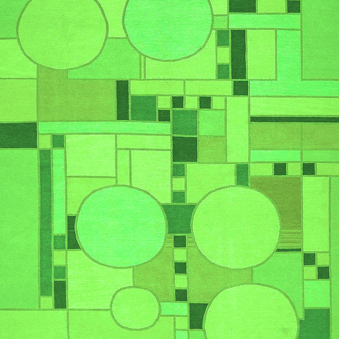 Abstract Green Modern Rug, abs511grn