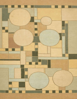 Abstract Chrome Gold Yellow Modern Rug, abs511