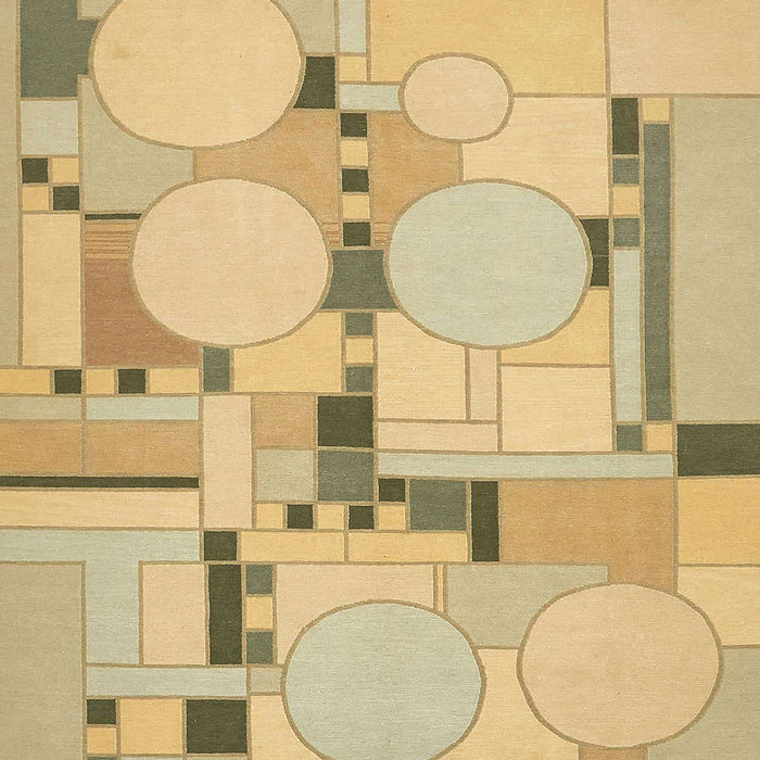 Abstract Chrome Gold Yellow Modern Rug, abs511