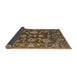 Sideview of Abstract Orange Brown Modern Rug, abs5120