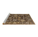 Sideview of Machine Washable Abstract Orange Brown Rug, wshabs5120