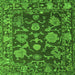 Square Machine Washable Abstract Green Modern Area Rugs, wshabs5120grn