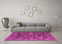 Machine Washable Abstract Pink Modern Rug, wshabs5120pnk