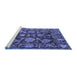 Sideview of Machine Washable Abstract Blue Modern Rug, wshabs5120blu