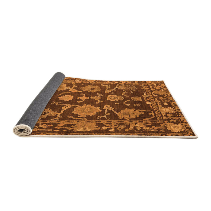 Sideview of Abstract Orange Modern Rug, abs5120org