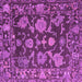 Square Machine Washable Abstract Purple Modern Area Rugs, wshabs5120pur