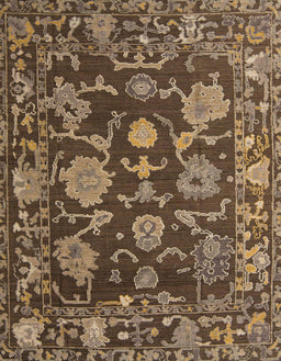 Abstract Orange Brown Modern Rug, abs5120