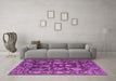 Machine Washable Abstract Purple Modern Area Rugs in a Living Room, wshabs5120pur