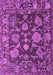 Machine Washable Abstract Purple Modern Area Rugs, wshabs5120pur