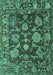 Abstract Turquoise Modern Rug, abs5120turq