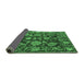 Sideview of Abstract Emerald Green Modern Rug, abs5120emgrn