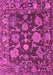 Machine Washable Abstract Pink Modern Rug, wshabs5120pnk