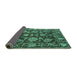 Sideview of Abstract Turquoise Modern Rug, abs5120turq