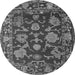 Round Machine Washable Abstract Gray Modern Rug, wshabs5120gry