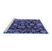 Sideview of Machine Washable Oriental Blue Traditional Rug, wshabs5121blu