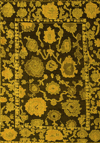 Oriental Yellow Traditional Rug, abs5121yw