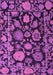 Machine Washable Oriental Purple Traditional Area Rugs, wshabs5121pur
