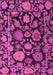 Machine Washable Oriental Pink Traditional Rug, wshabs5121pnk