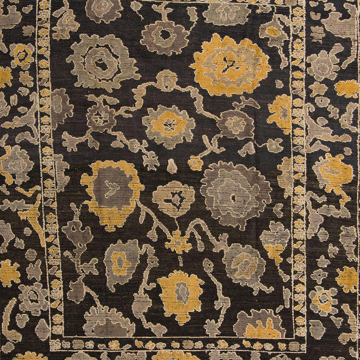 Abstract Charcoal Black Oriental Rug, abs5121