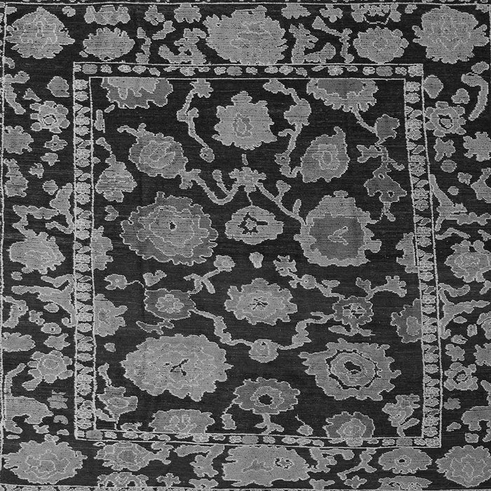 Square Oriental Gray Traditional Rug, abs5121gry