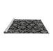 Sideview of Machine Washable Oriental Gray Traditional Rug, wshabs5121gry
