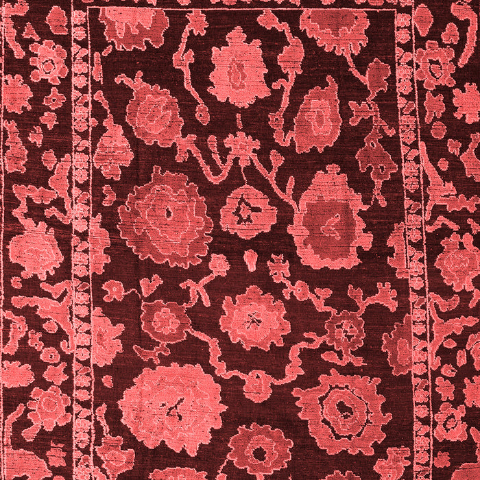 Machine Washable Oriental Red Traditional Rug, wshabs5121red