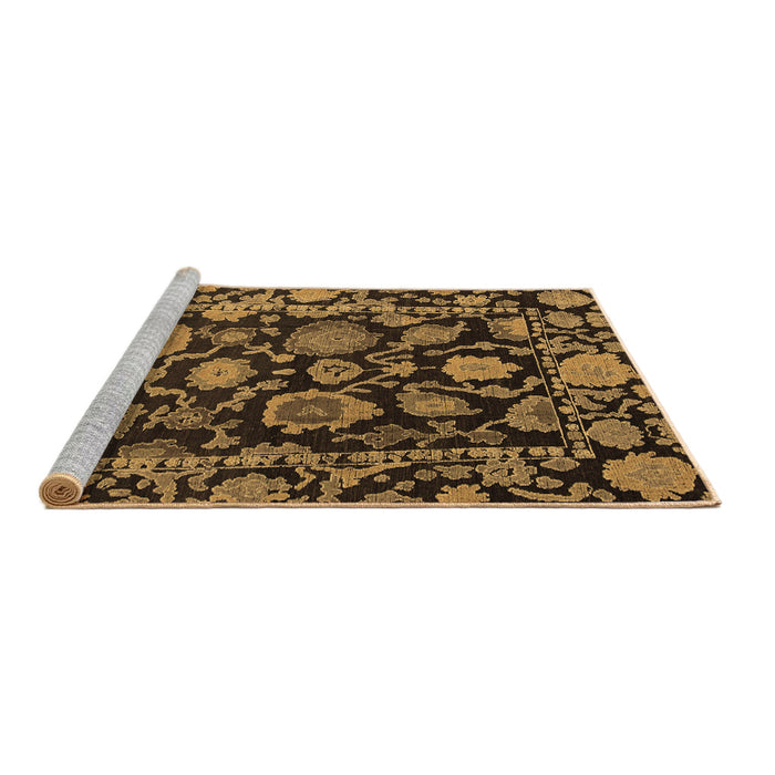 Sideview of Machine Washable Oriental Brown Traditional Rug, wshabs5121brn