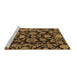 Sideview of Machine Washable Oriental Brown Traditional Rug, wshabs5121brn