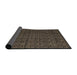 Sideview of Abstract Dark Almond Brown Modern Rug, abs5122