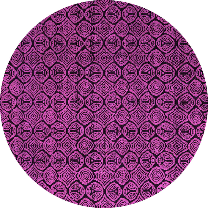 Round Machine Washable Abstract Pink Modern Rug, wshabs5122pnk