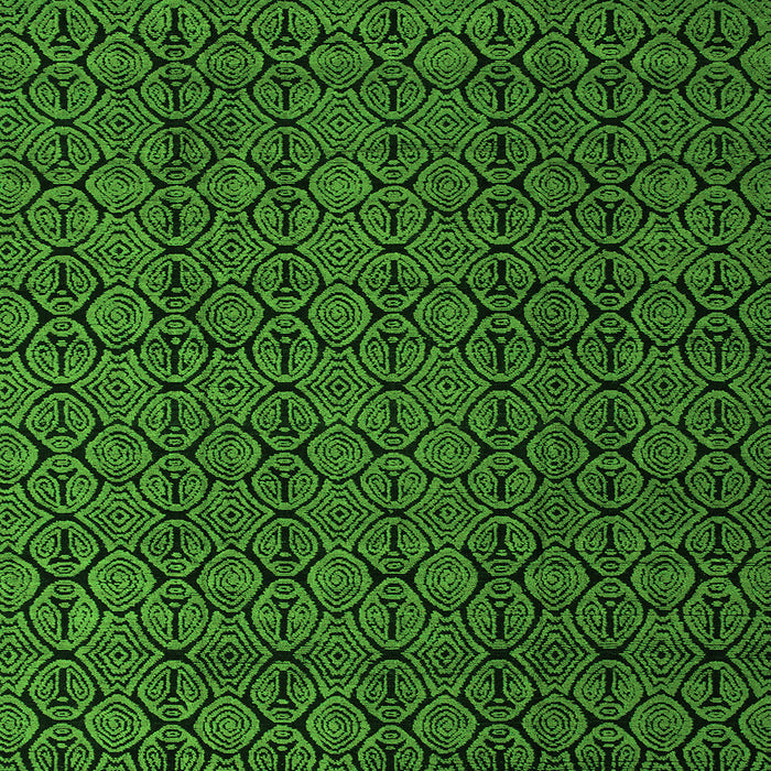 Square Machine Washable Abstract Green Modern Area Rugs, wshabs5122grn
