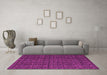 Machine Washable Abstract Pink Modern Rug in a Living Room, wshabs5122pnk