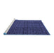 Sideview of Machine Washable Abstract Blue Modern Rug, wshabs5122blu