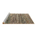 Sideview of Machine Washable Abstract Camel Brown Rug, wshabs5123