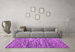 Machine Washable Abstract Purple Modern Area Rugs in a Living Room, wshabs5123pur