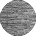 Round Machine Washable Abstract Gray Modern Rug, wshabs5123gry