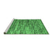 Sideview of Machine Washable Abstract Emerald Green Modern Area Rugs, wshabs5123emgrn